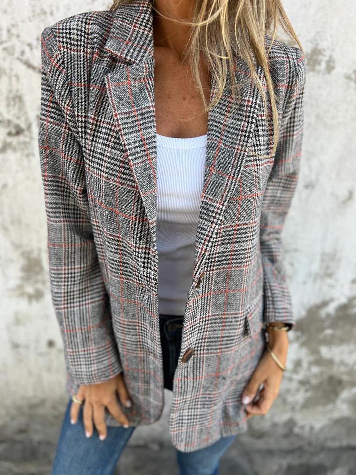 Veste Rétro Femme Houndstooth – Élégante et Polyvalente chez Dressing Chill