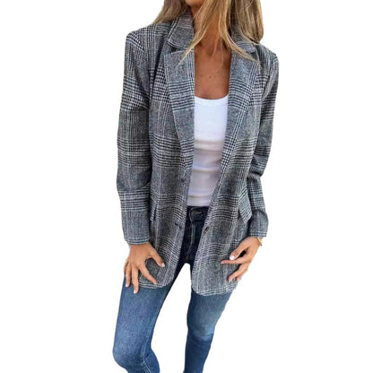 Veste Rétro Femme Houndstooth – Élégante et Polyvalente chez Dressing Chill