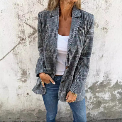 Veste Rétro Femme Houndstooth – Élégante et Polyvalente chez Dressing Chill