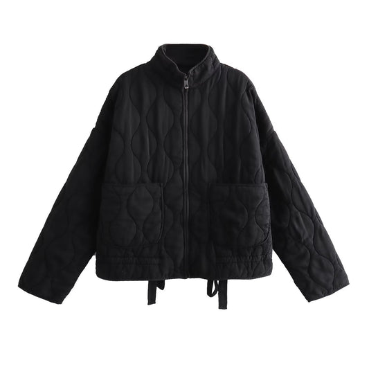 Dressing Chill : Manteau en Coton avec Détails de Poches - Élégance et Confort